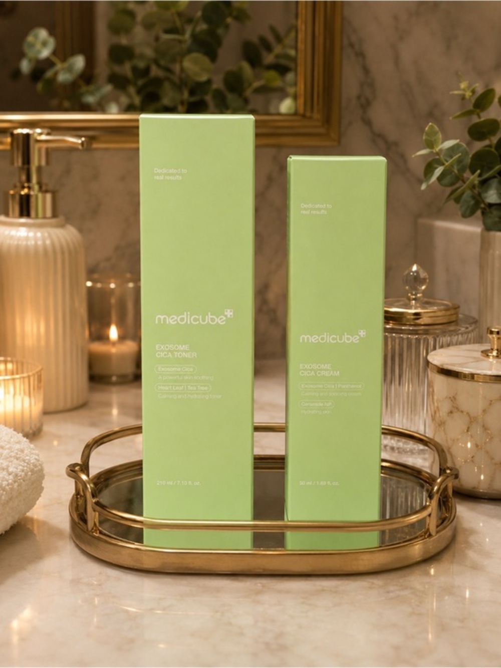 Medicube Exosome Cica Toner + Exosome Cica Cream Bundle | Korean Skincare Duo